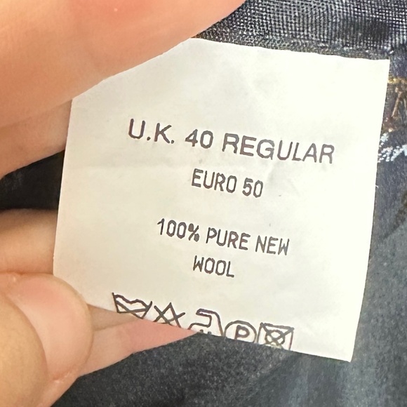 Alexandre of England Gray Pure New Wool Double Breasted Suit Jacket Men Size 40R - Picture 5 of 7